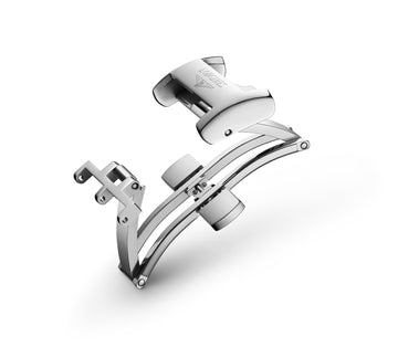 Longines 16mm stainless steel deployment clasp buckle - WATCHBAND EXPERT