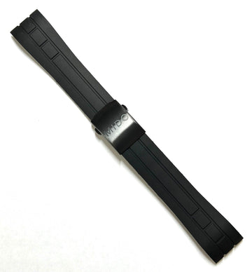 MIDO Multifort For Case # M005614A Black Rubber Watch Band Strap - WATCHBAND EXPERT