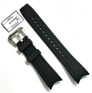 Citizen Diver black rubber band strap BN0085-01E - WATCHBAND EXPERT