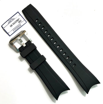 Citizen Diver black rubber band strap BJ2117-01E - WATCHBAND EXPERT