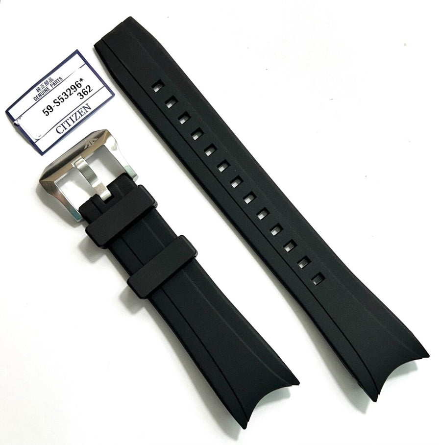 Citizen Diver black rubber band strap BJ2117-01E - WATCHBAND EXPERT