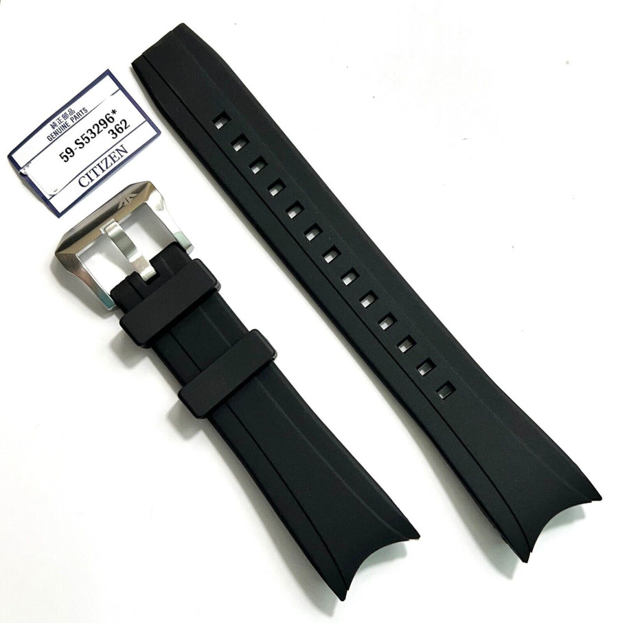 Citizen Diver black rubber band strap BN0085-01E - WATCHBAND EXPERT