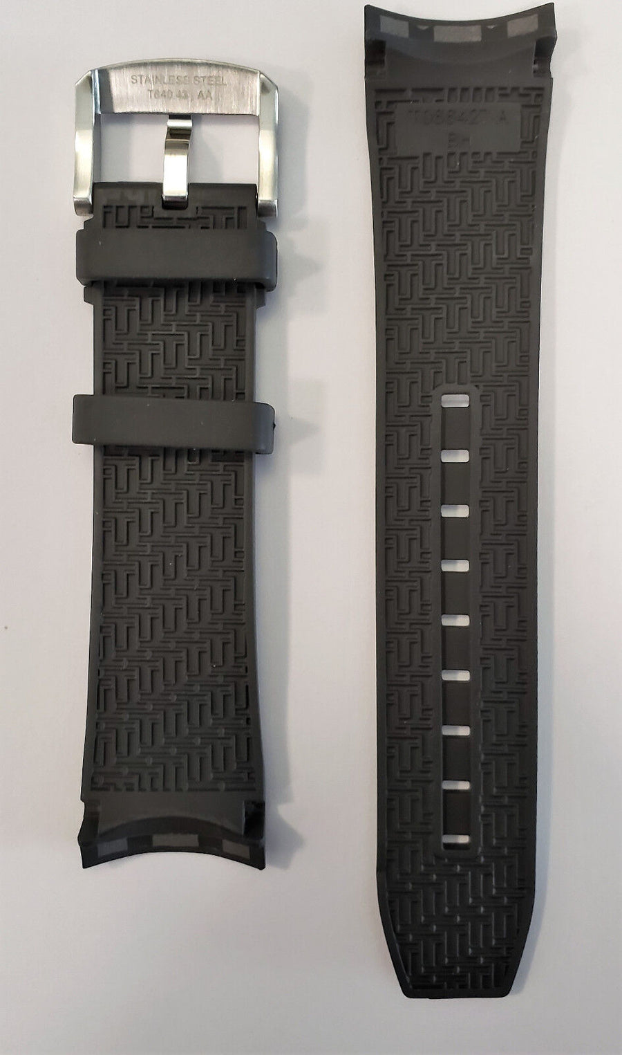 Tissot Seastar T066427A / T066414A black rubber band strap - WATCHBAND EXPERT