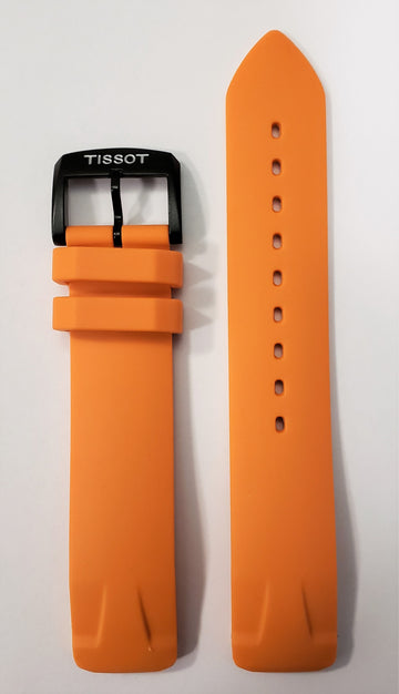 Tissot T Race Touch T081420A orange rubber band strap - WATCHBAND EXPERT