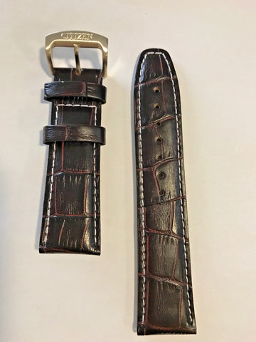 Citizen Brown Leather Band Strap for Watch Model BL5403-03X - WATCHBAND EXPERT