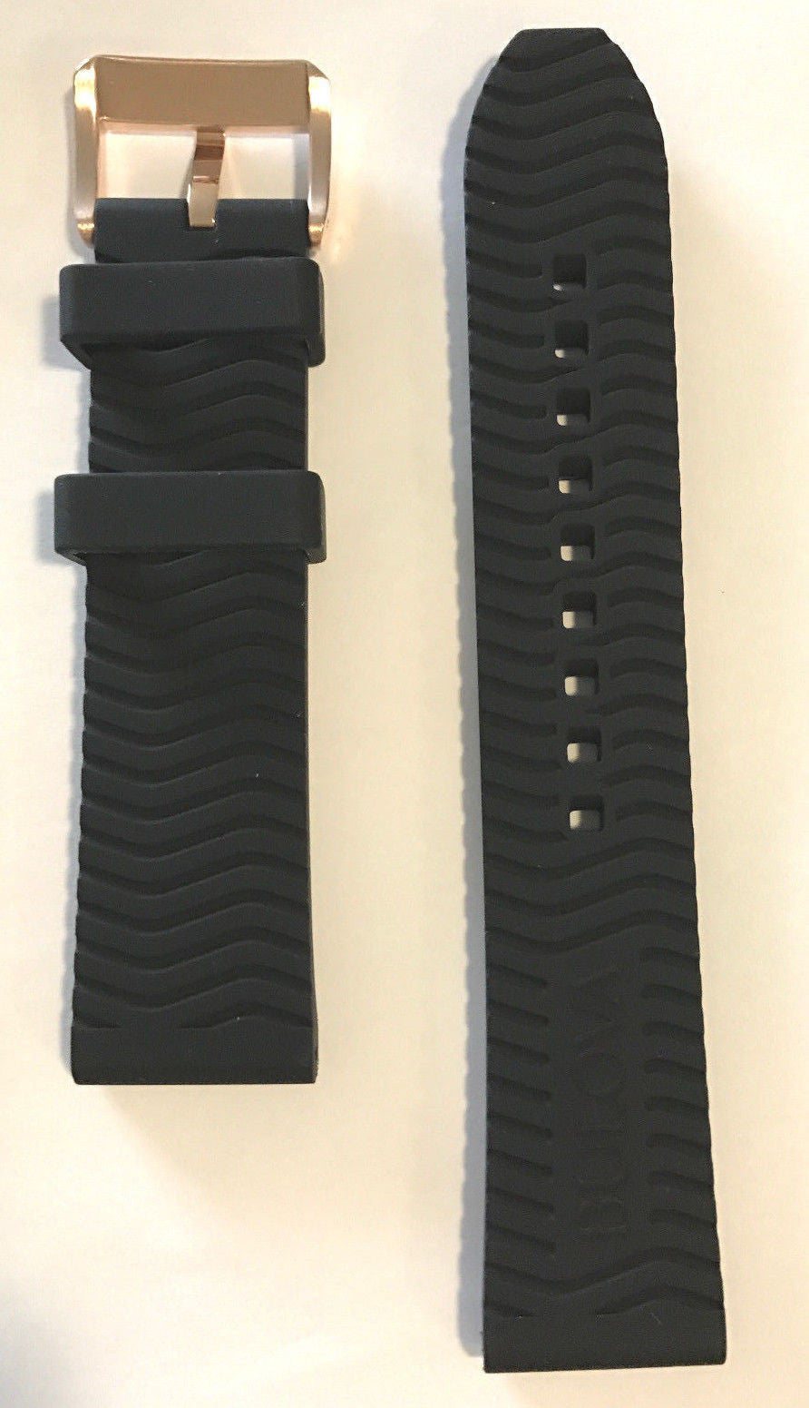 Bulova Marine Star 97B153 Black Rubber Watch Band - WATCHBAND EXPERT
