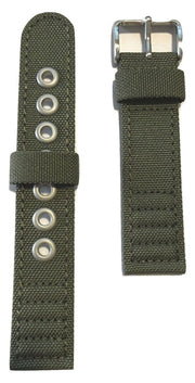 Citizen 20mm Green Fabric Canvas Strap Band for Watch AT0200-05E - WATCHBAND EXPERT