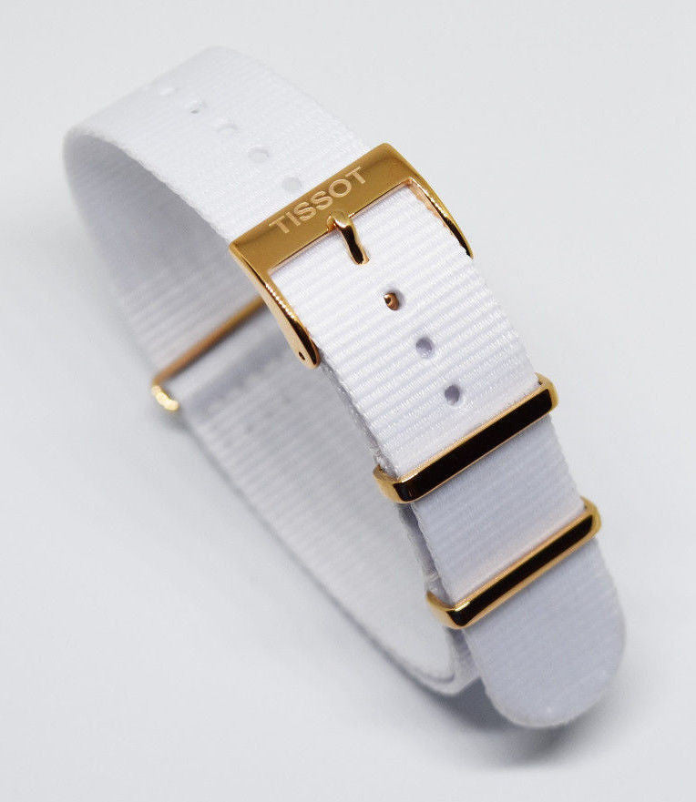 Tissot Quickster NATO T095417A T095410A 19mm White Strap Band