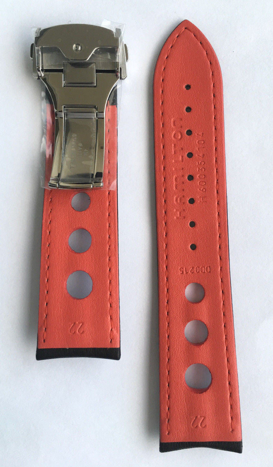 Hamilton Pan Europ 22mm Black Leather Watch Band - WATCHBAND EXPERT