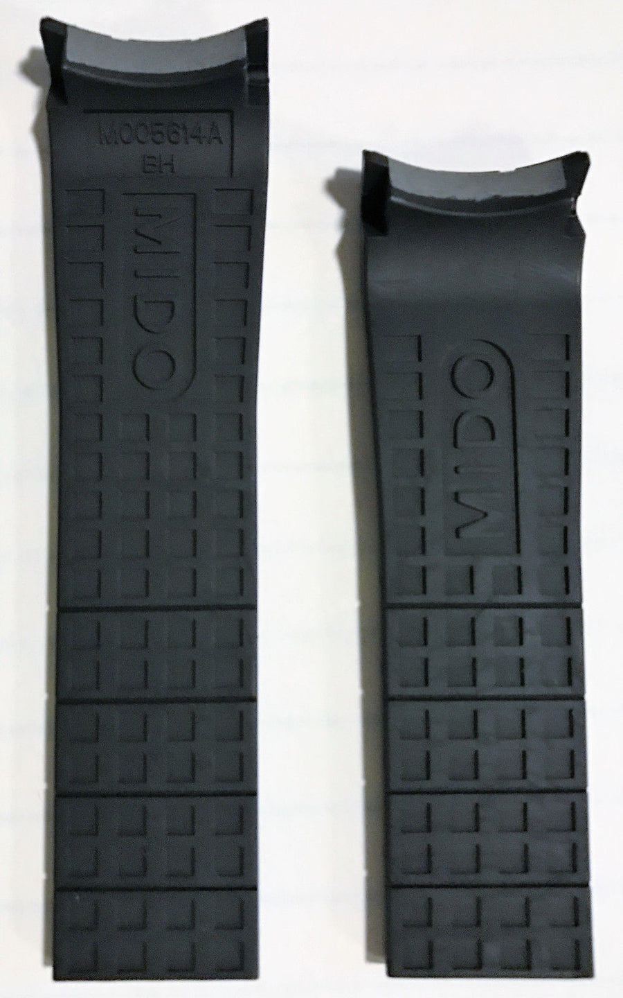 MIDO Multifort Black Rubber 23mm Band Strap for Back-Case M005614A - WATCHBAND EXPERT