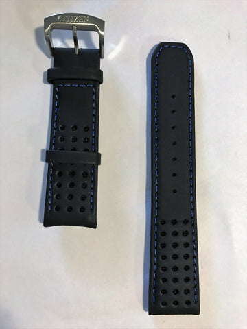 Citizen Proximity Black Leather Band Strap for Watch Model AT7030-05E - WATCHBAND EXPERT