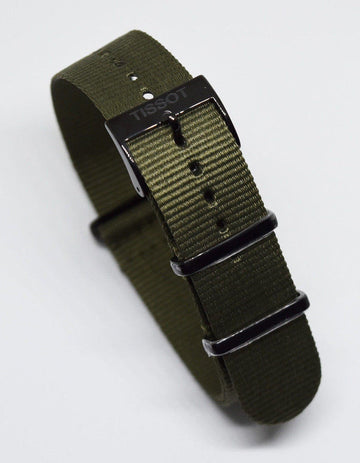 Tissot Quickster Nato T095417A, T095410A 19mm Green Strap Band - WATCHBAND EXPERT