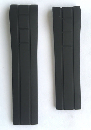 MIDO Multifort Black Rubber 22mm Band Strap for Model: M005430A - WATCHBAND EXPERT