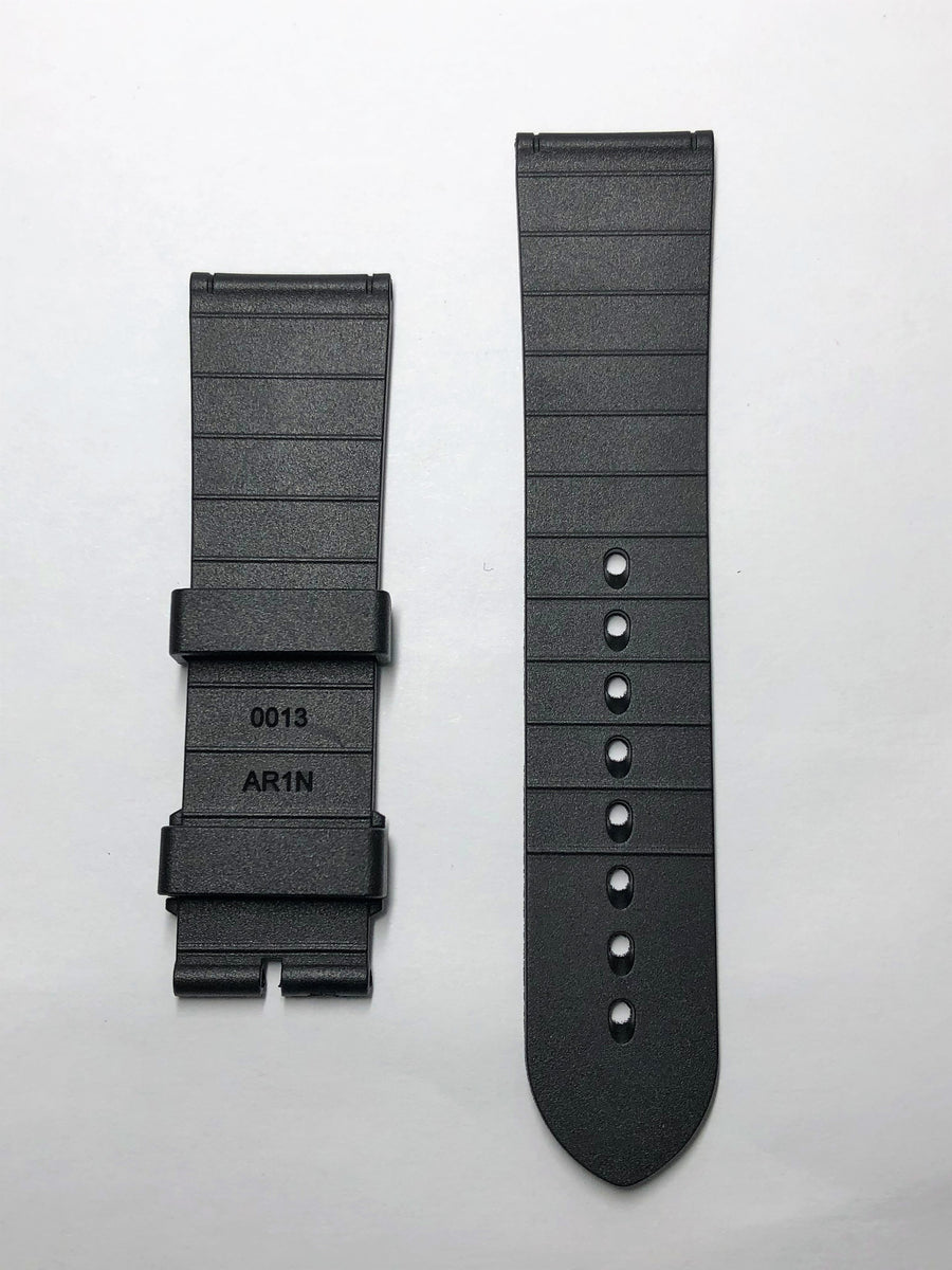 Movado Series 800 Black Rubber 22mm Watch Strap - WATCHBAND EXPERT