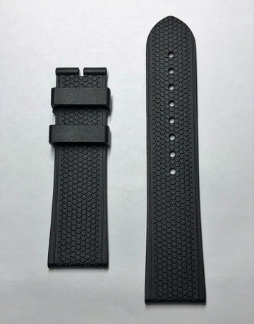 Movado Series 800 Black Rubber 22mm Watch Band - WATCHBAND EXPERT
