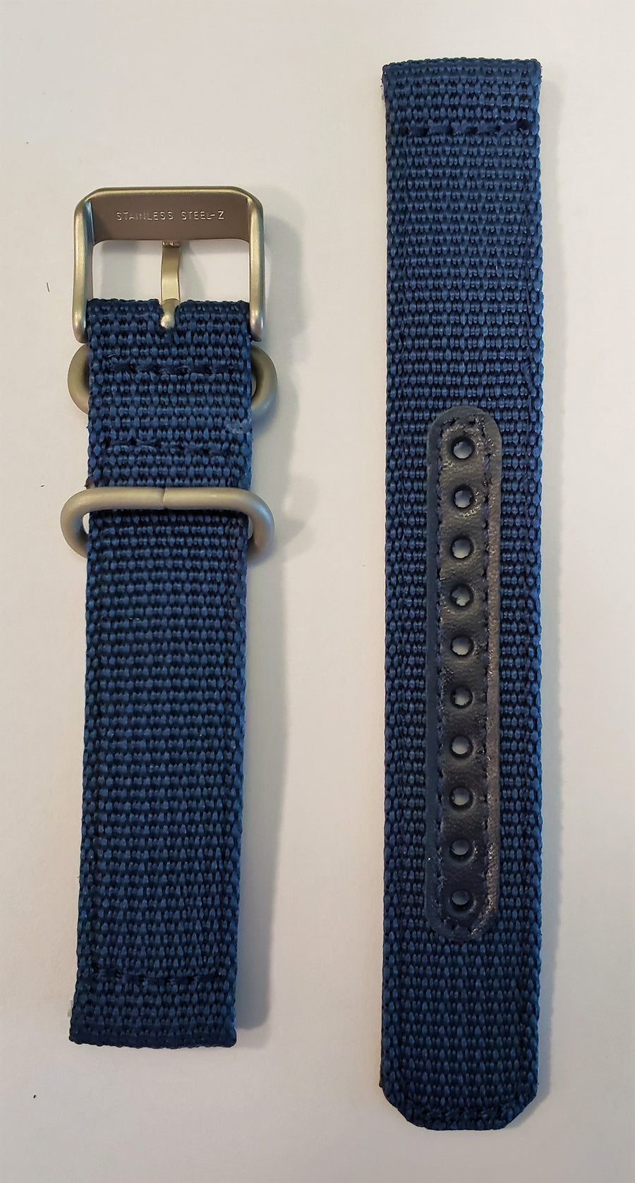 SEIKO 18mm SNK807 Blue Nylon Watch Band - WATCHBAND EXPERT