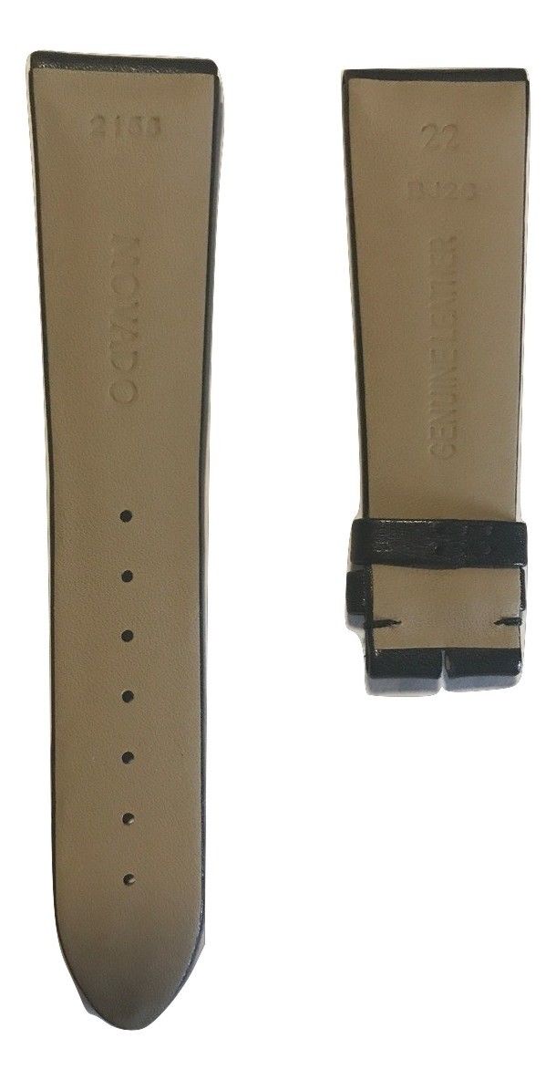 Movado Museum 0606610 Men's Black Leather Watch Band - WATCHBAND EXPERT