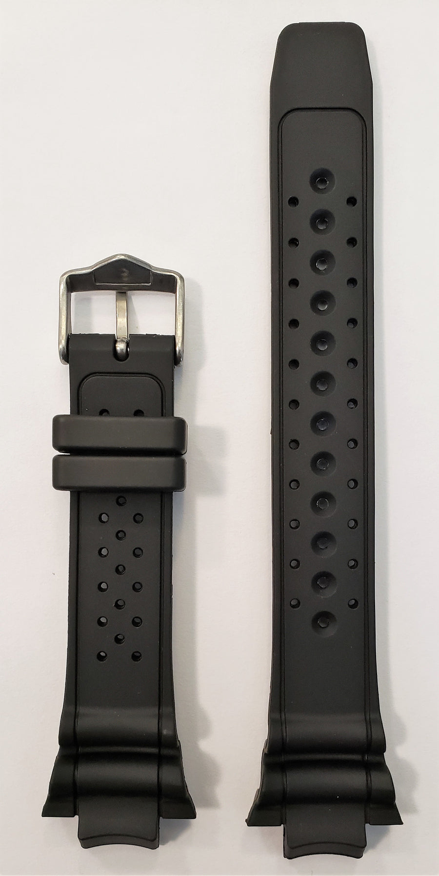 Citizen Cyber T004164 / T004172 Black Rubber Watch Band - WATCHBAND EXPERT