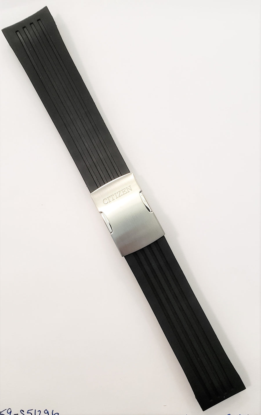Citizen Skyhawk U600-S048257 JY0001-00E Black Rubber Watch Band - WATCHBAND EXPERT