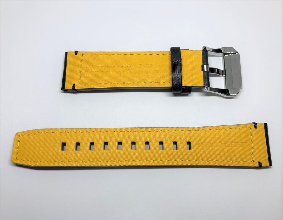 Citizen 22mm Blue Leather Watch Band - WATCHBAND EXPERT