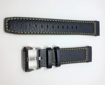 Citizen 22mm Blue Leather Band Strap - WATCHBAND EXPERT