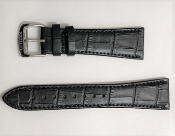 Citizen 24mm Black Leather Watch Band Strap BM6781-04A - WATCHBAND EXPERT