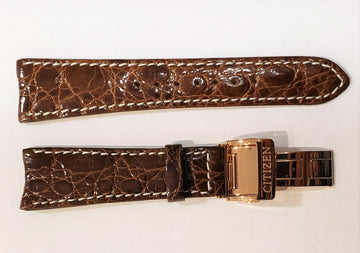 Citizen Moon Phase Flyback AV3006-09E Brown Crocodile Leather Watch Band - WATCHBAND EXPERT