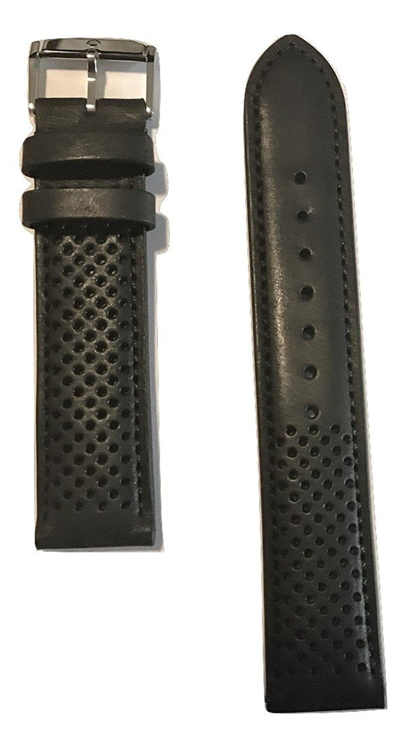 Movado Black Leather Band Strap for Men's Heritage Watch 3650004 - WATCHBAND EXPERT