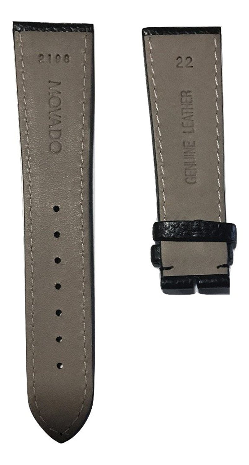 Movado Black Leather Band Strap for Men's Museum Watch 0607012 or 0607013 - WATCHBAND EXPERT