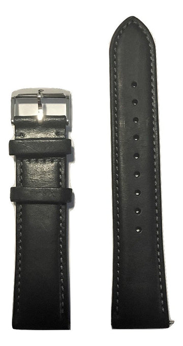 Movado Heritage Men's 21mm 3650005 Black Leather Watch Band - WATCHBAND EXPERT