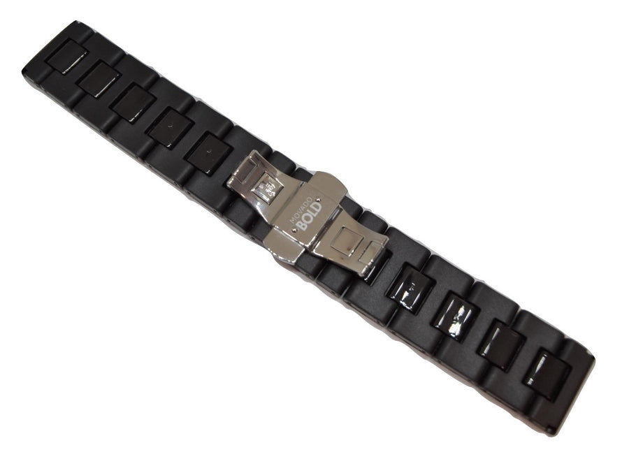 Movado BOLD MB.01.1.29.6021 Black 22mm Watch Band Bracelet - WATCHBAND EXPERT