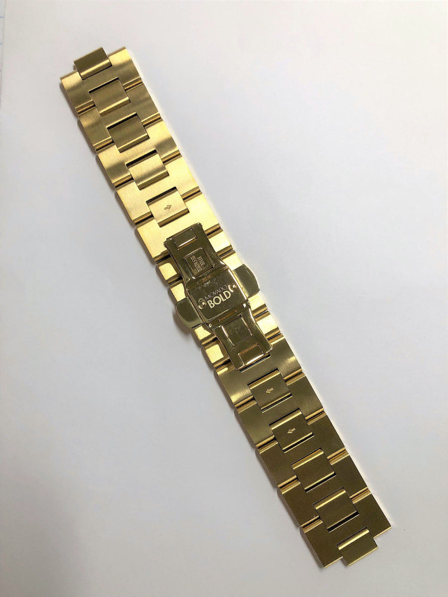 Movado BOLD 22mm MB-01-1-34-6156 Yellow Gold Metal Watch Band - WATCHBAND EXPERT