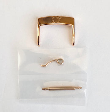 OMEGA 16mm ROSE GOLD CLASP GOLD BUCKLE # 94511604 - WATCHBAND EXPERT