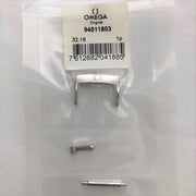 OMEGA 18mm SILVER BUCKLE # 94511803 - WATCHBAND EXPERT