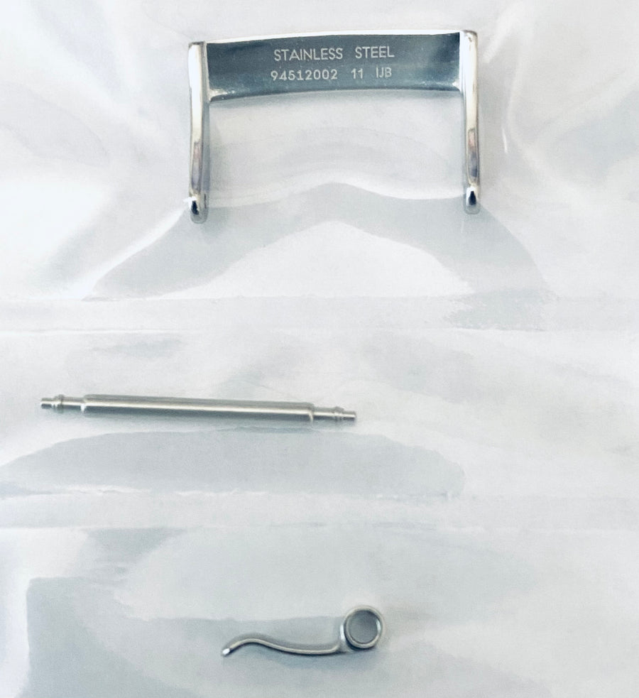 OMEGA 20mm SILVER CLASP BUCKLE # 94512002 - WATCHBAND EXPERT