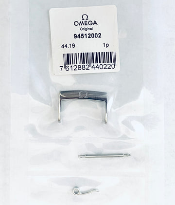 OMEGA 20mm SILVER CLASP BUCKLE # 94512002 - WATCHBAND EXPERT