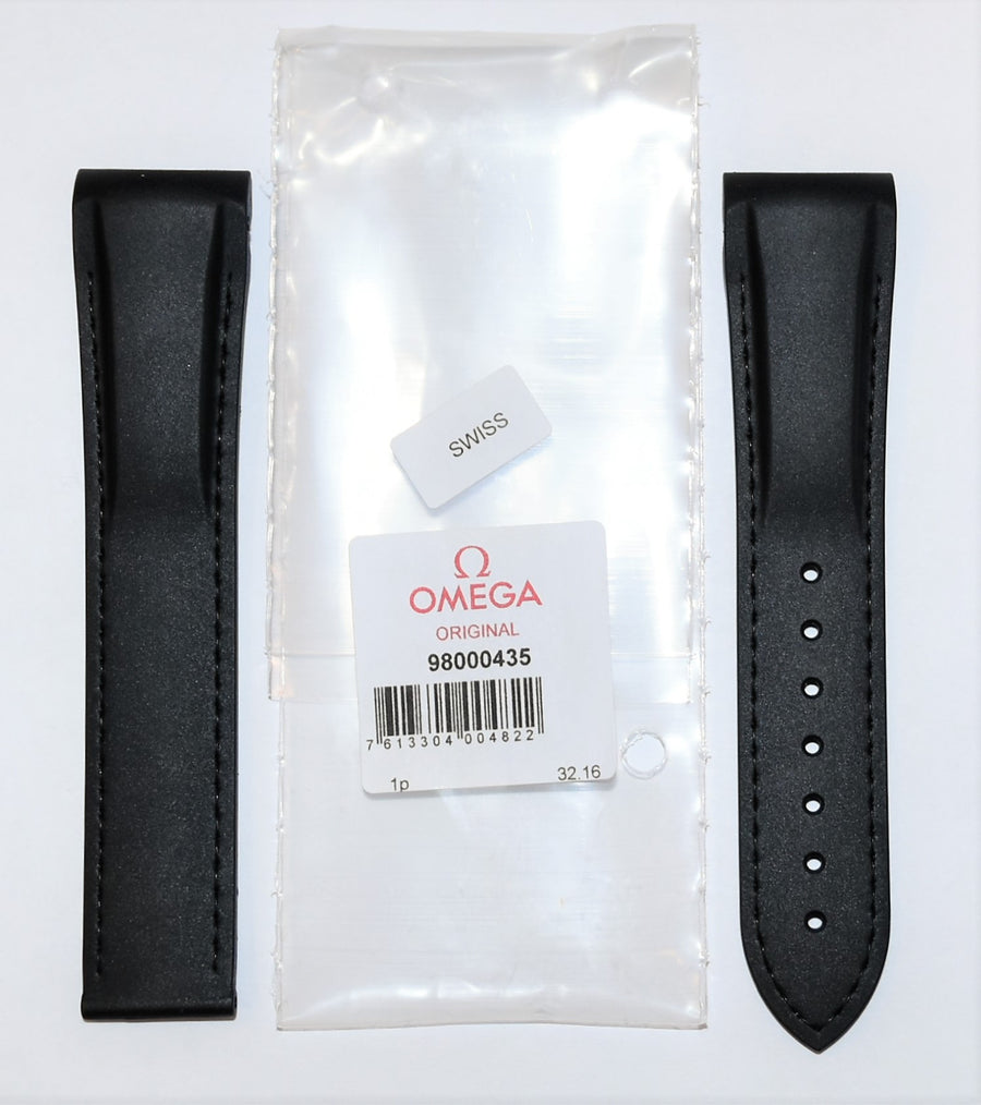 Omega Seamaster 21mm Black Rubber Watch Band - WATCHBAND EXPERT