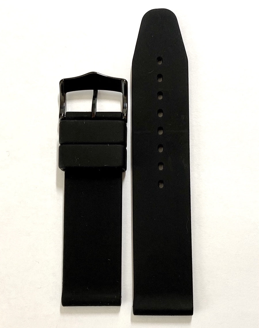 Bulova Marine Star 98B159 Black Silicone 22mm Watch Band - WATCHBAND EXPERT