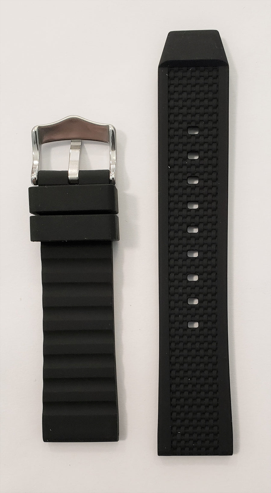 Bulova Marine Star 98B186 Black Rubber 22mm Watch Band - WATCHBAND EXPERT