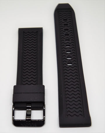 Bulova Marine Star 98B223 Black Rubber 24mm Watch Band - WATCHBAND EXPERT
