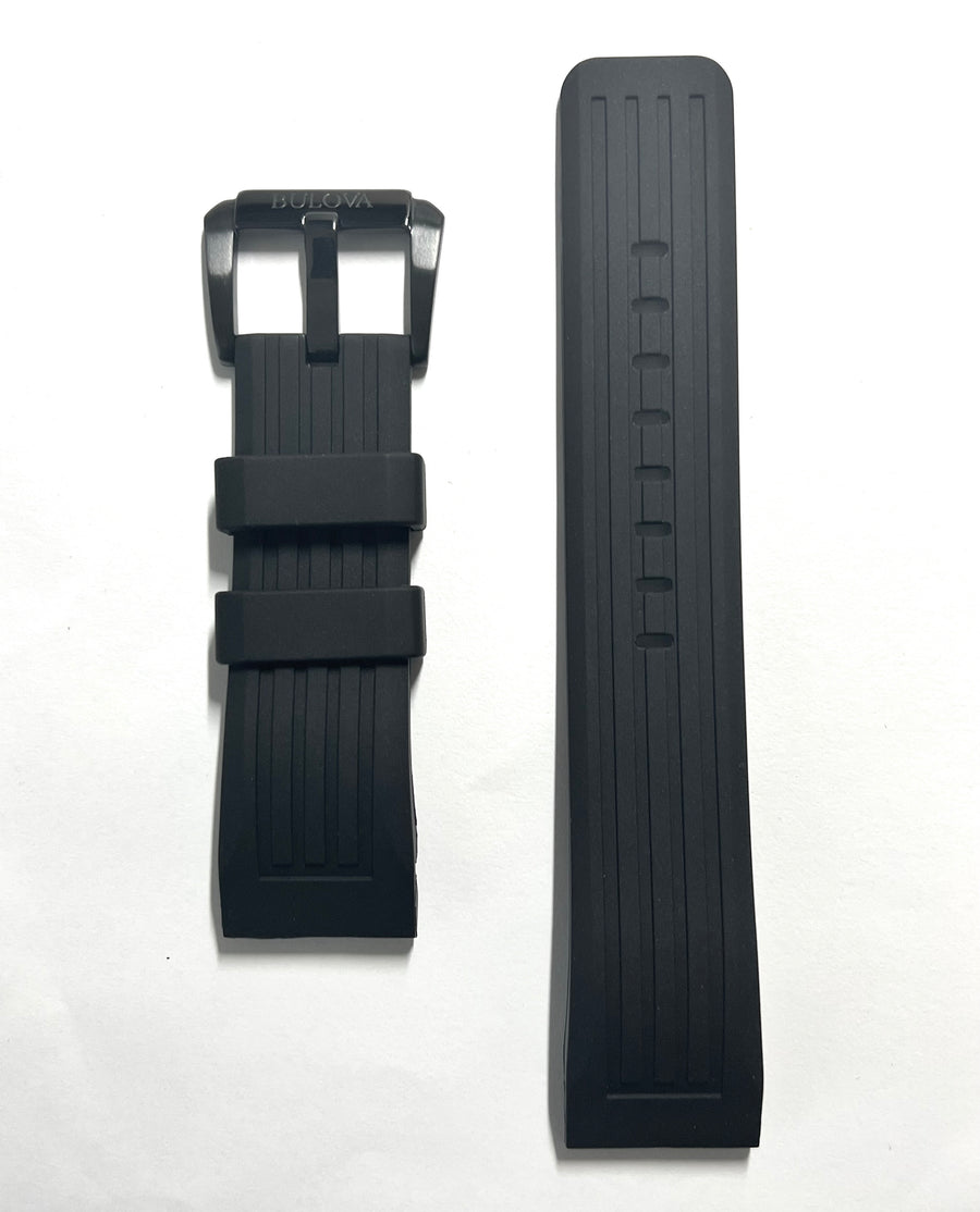 Bulova Precisionist 24mm 98B294 Black Rubber Strap Band - WATCHBAND EXPERT