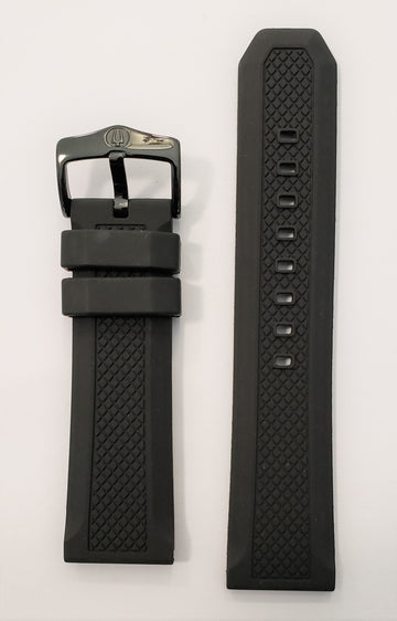 Bulova Marine Star 98C112 Black Rubber 24mm Watch Band - WATCHBAND EXPERT