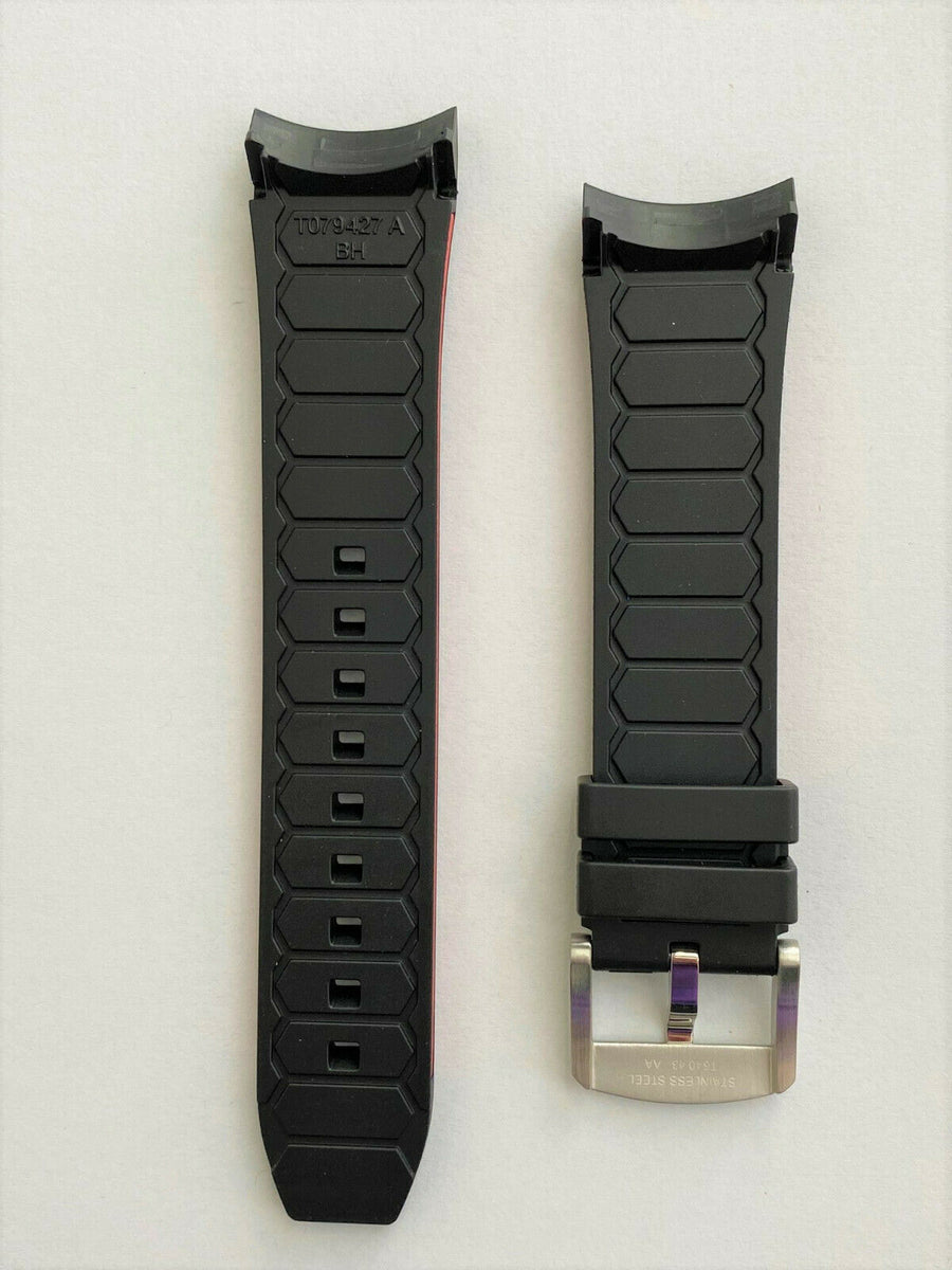 Tissot PRS 516 Extreme T079427A Black / Red Rubber Band - WATCHBAND EXPERT