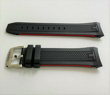 Tissot PRS 516 Extreme T079427A Black / Red Rubber Band - WATCHBAND EXPERT