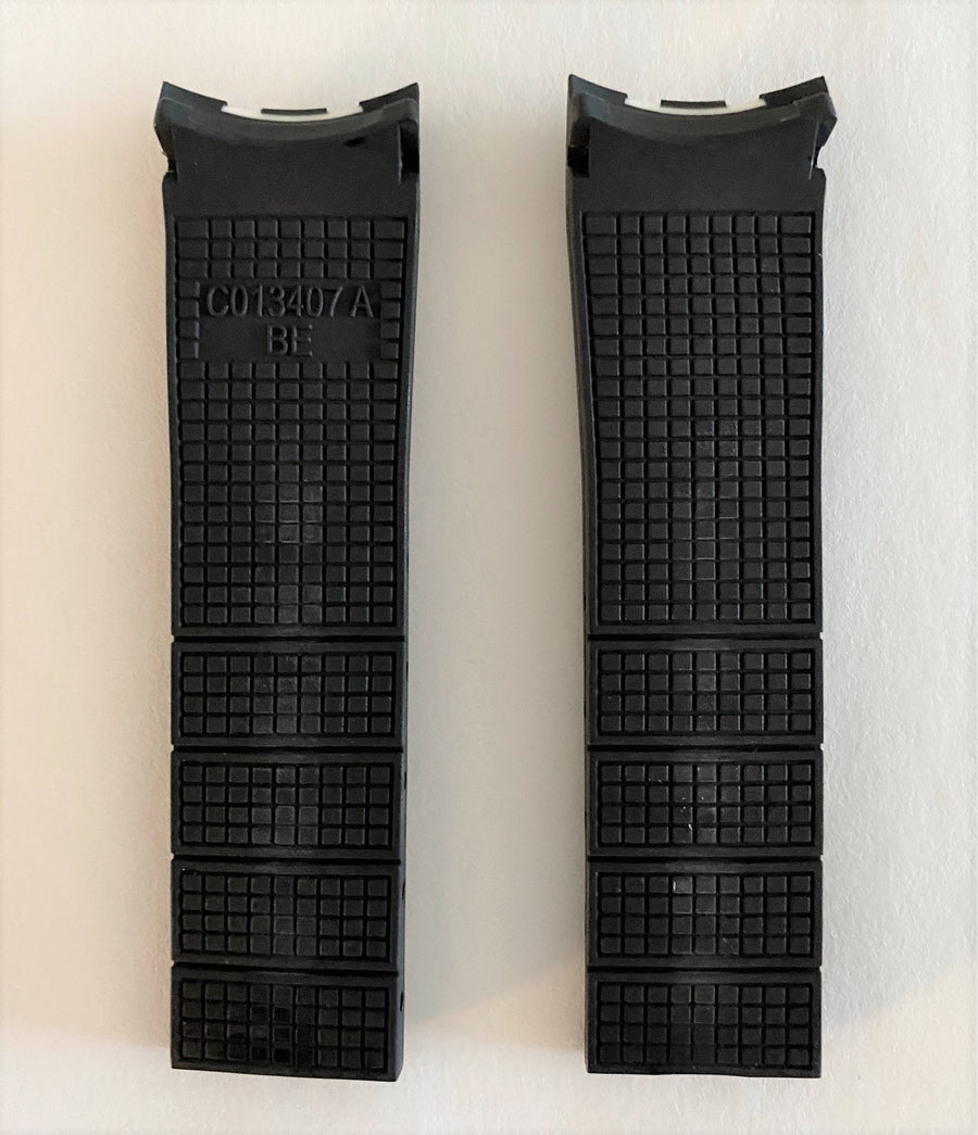 CERTINA DS Action Diver C013417A Black / White Rubber Watch Band - WATCHBAND EXPERT