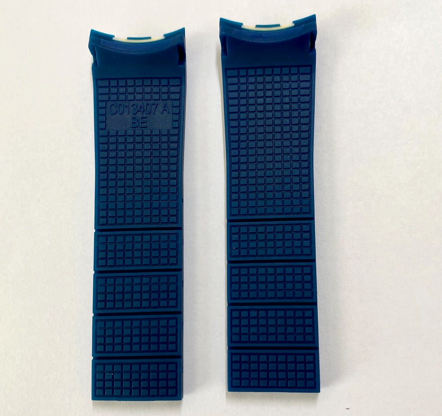 CERTINA DS Action Diver C013417A Blue / White Rubber Watch Strap - WATCHBAND EXPERT