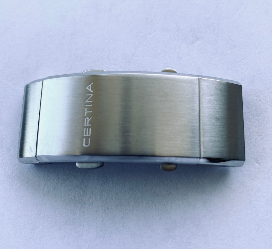 CERTINA C032407A / C032427A Steel Clasp Buckle For Rubber Strap - WATCHBAND EXPERT