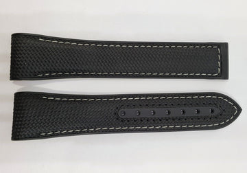 Omega Seamaster 21mm Black Rubber Watch Band - WATCHBAND EXPERT