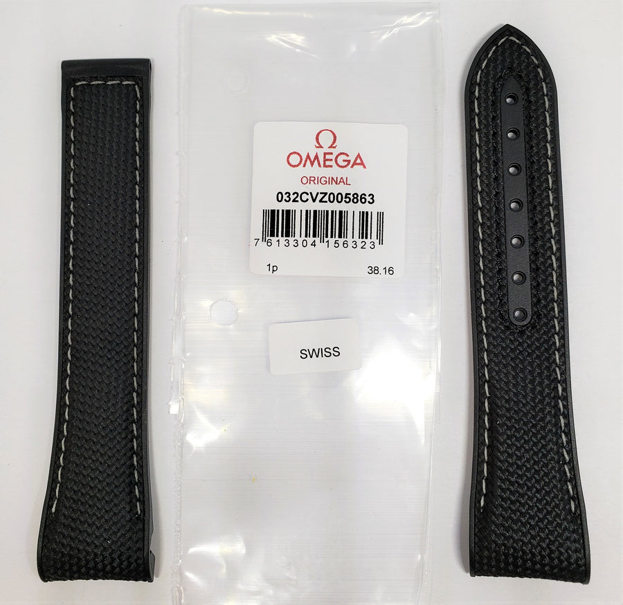 Omega Seamaster 21mm Black Rubber Watch Band - WATCHBAND EXPERT