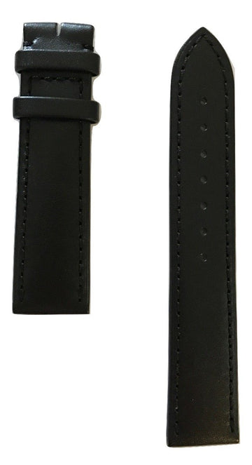 Movado 1881 Men's 20mm 0606875 Black Leather Watch Band - WATCHBAND EXPERT